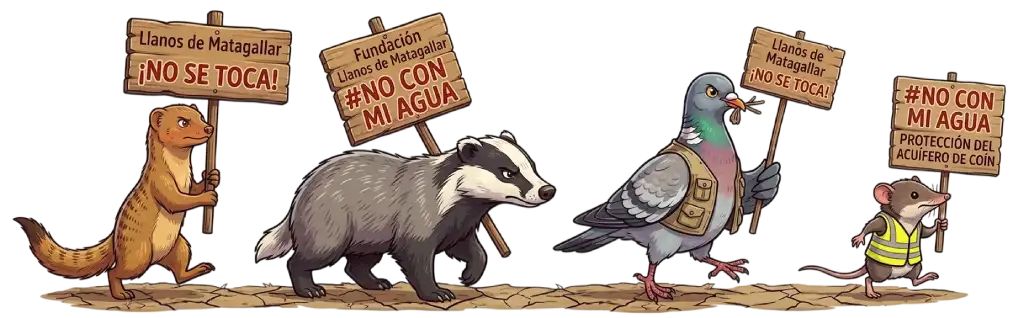 Animales del llano de Matagallar defendiendo el acuífero de Coín